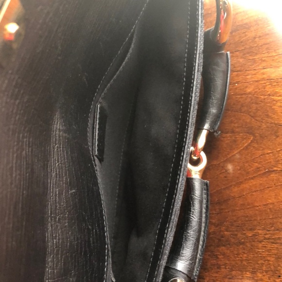 Gucci Blk Canvas GG Horsebit Clutch Shoulder Bag - Picture 7 of 8